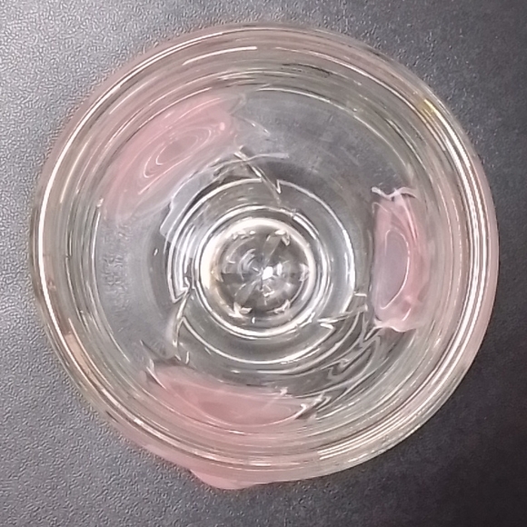 Teleflora Glass Made In France Clear Pink Frosted Raised Roses 6" Footed Vase - Picture 4 of 8